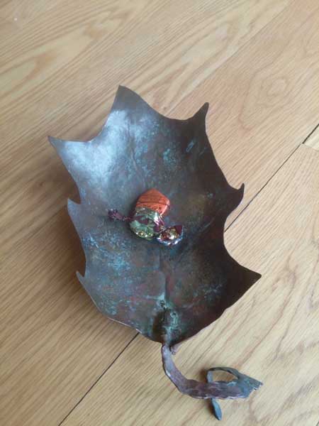 Copper candy bowl